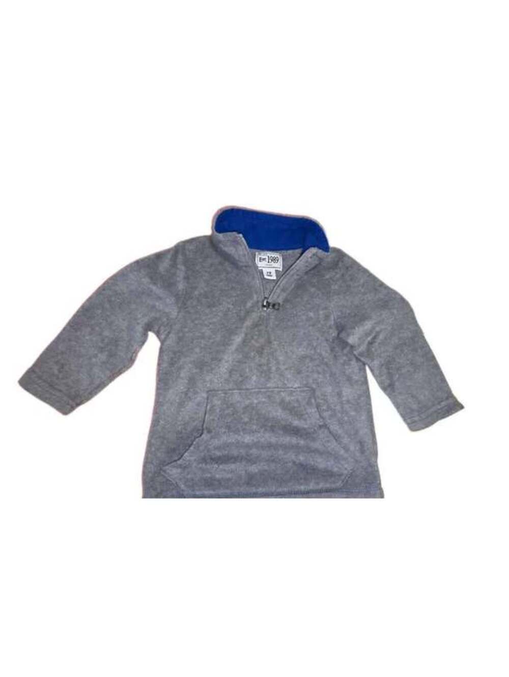 The Children's Place 2T Gray Fleece Quarter-Zip Pullover